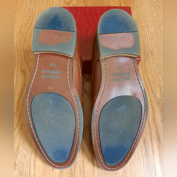 JOSEPH ABBOUD Will II Brushed Finish Monk Strap Men's Shoes Brown/Tan Sz. 10.5 - Picture 9 of 11